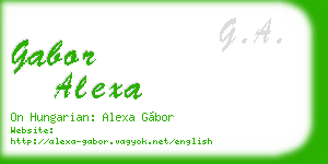 gabor alexa business card